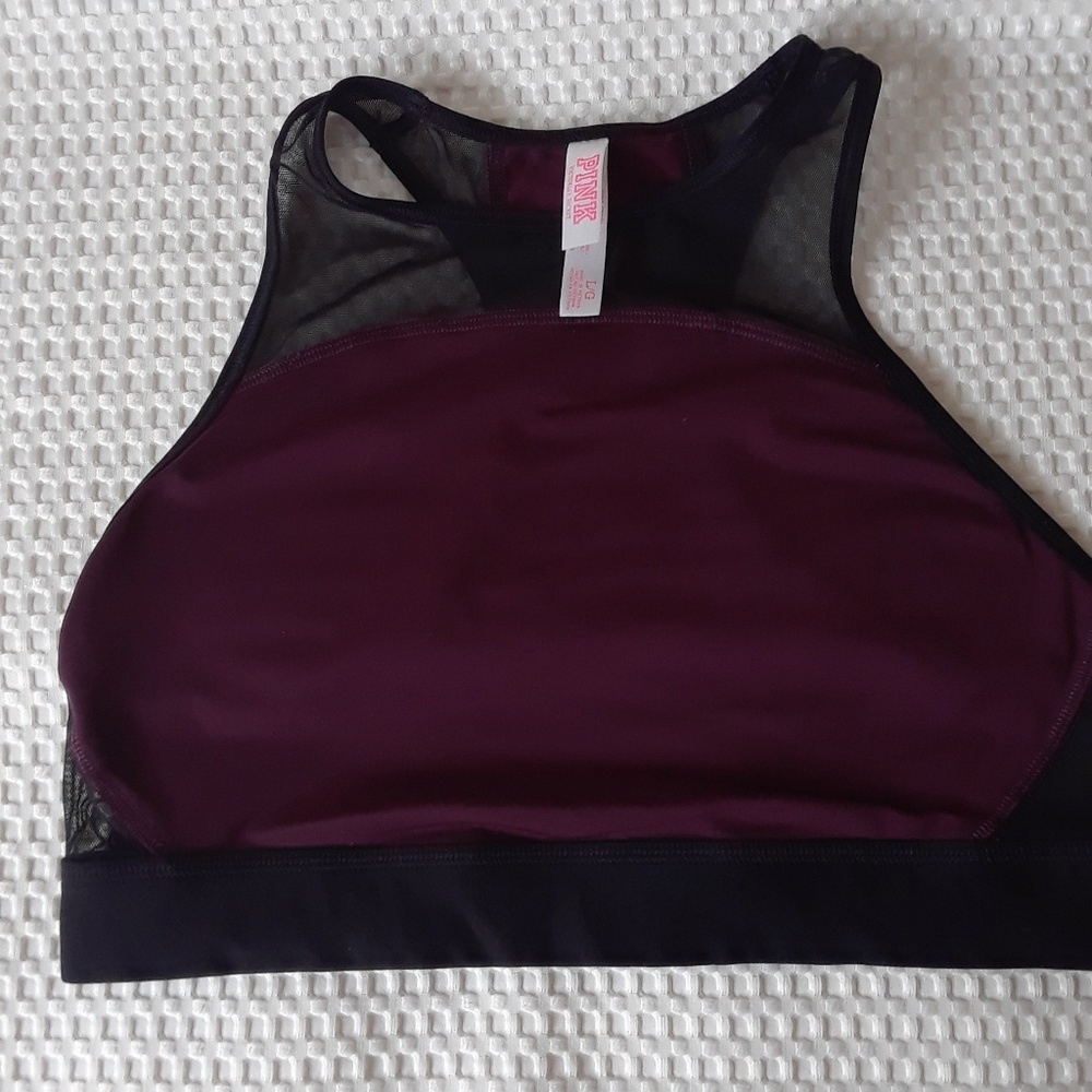 Pink Victoria's secret sports bra